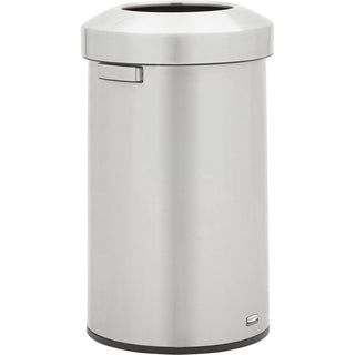 Rubbermaid® Refine Waste Container - 23 gal Capacity, Round - Ergonomic Handle, Non-skid, Fingerprint Resistant, Durable - 29.6", x 17.7" Width - Metal - Stainless Steel - 1 Each (RCP2147584)