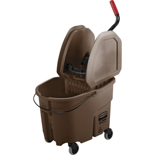 Rubbermaid® Wavebrake 35 Quart Bucket/Wringer Combinations, Brown (RCP758088BRO)