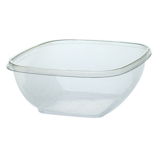 Sabert Bowl2 Plastic Square Bowl, 12 OZ, Clear (088192)