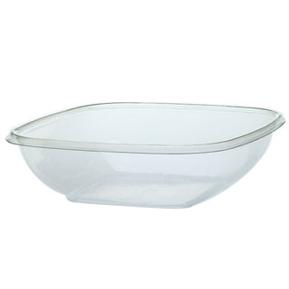 Sabert Bowl2 Plastic Square Bowl, 32 OZ, Clear (088206)