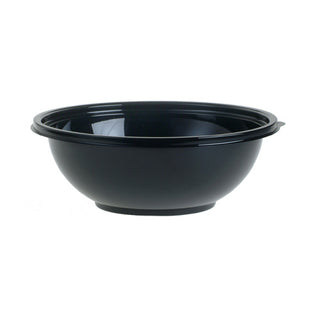 Sabert FreshPack Plastic Round Bowl, 320 OZ, Black (088217)