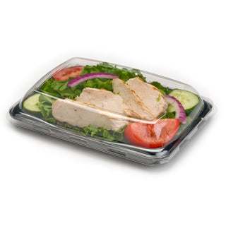 Sabert Grab a Pac Rectangular Food Tray w/o Lid, 8" x 5 3/4", Black (088131)