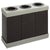 Safco® At-Your-Disposal Recycling Center, Polyethylene, Three 84 gal Bins, Black (SAF9798BL)