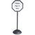 Safco® Double Sided Sign, Magnetic/Dry Erase Steel, 19 1/4 x 19 1/4, White, Black Frame (SAF4118BL)