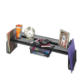 Safco® Onyx Steel Mesh Off-Surface Shelf, Pull-Out Drawer, 31 1/2 x 7 1/4 x 10 (SAF3604BL)