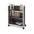 Safco® Scoot Book Cart, Three-Shelf, 33w x 14.25d x 44.25h, Black (SAF5336BL)