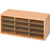 Safco® Wood/Corrugated Literature Organizer, 12 Compartments, 29 x 12 x 12, Medium Oak, Ships in 1-3 Business Days (SAF9401MO)