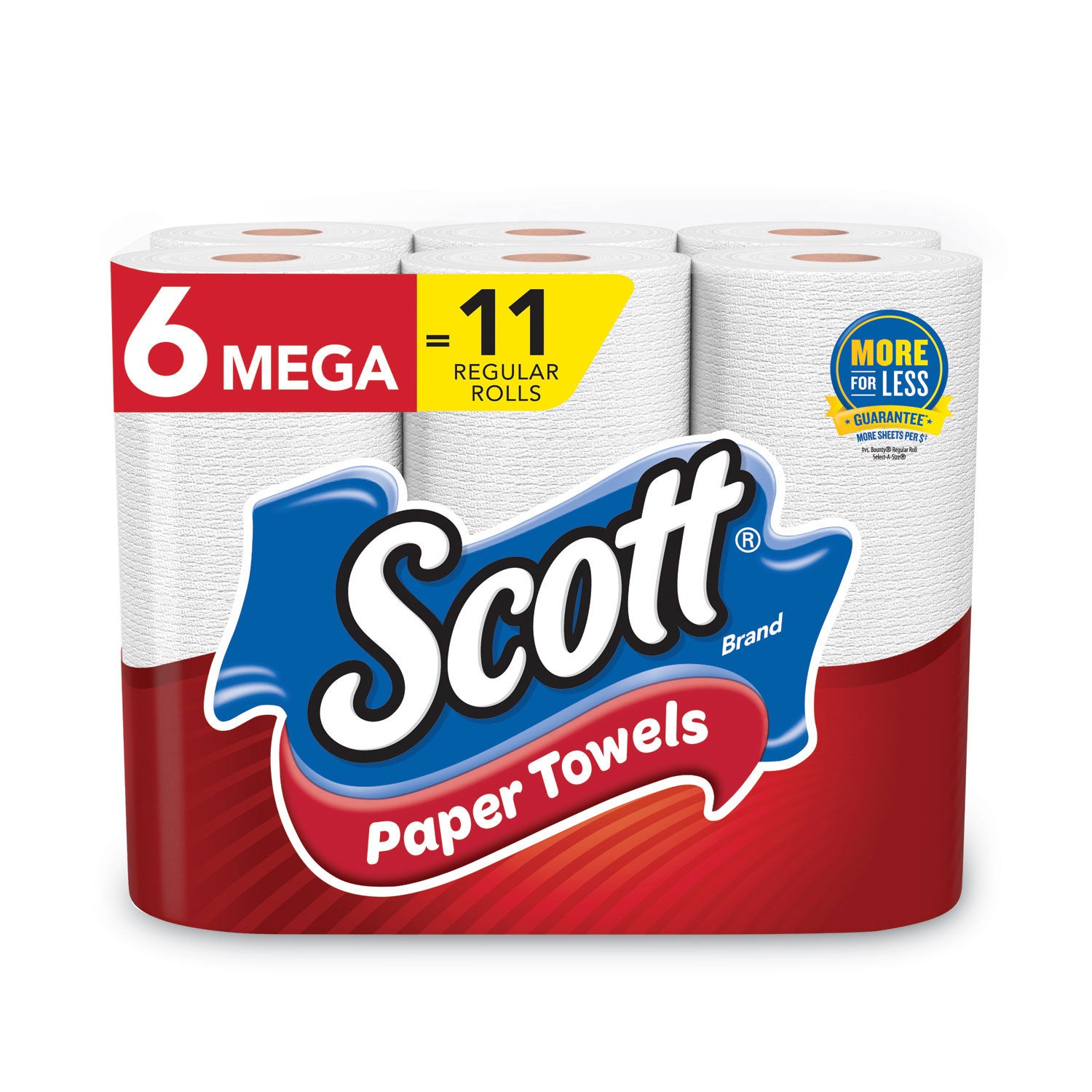 Choose-a-Size Mega Kitchen Roll Paper Towels, 1-Ply, 100/Roll, 6 Rolls/Pack, 4 Packs/Carton Choose-a-Size Mega Kitchen Roll Paper Towels, 1-Ply, 100/Roll, 6 Rolls/Pack, 4 Packs/Carton