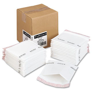Sealed Air Jiffy TuffGard Self-Seal Cushioned Mailer, CD, Barrier Bubble Lining, Self-Adhesive Closure, 7.25 x 8, White, 25/Carton (SEL24300)