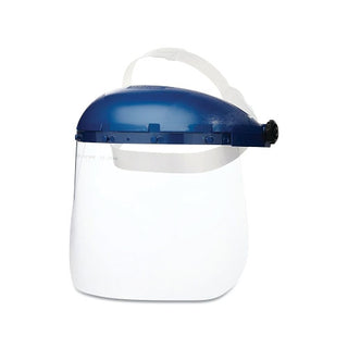 Sellstrom 390 Series Single Crown, Window and Pin-Lock Headgear, Ratchet, Blue/Clear, 12 in L x 8 in H (851-S39010)