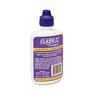Shachihata Inc. U.S.A. Refill Ink, for ClassiX pre inked stamps, 2 Oz Bottle, Blue (SHA40713)
