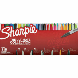Sharpie® Permanent Markers Ultimate Collection, Assorted Tip Sizes/Types, Assorted Colors, 115/Pack (SAN2199819)