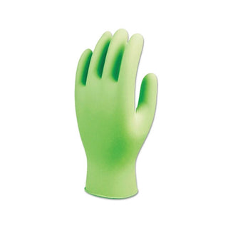 Showa 7705PFT Disposable Nitrile Gloves, Powder Free, 4 mil, Small, Fluorescent Green (845-7705PFTS)