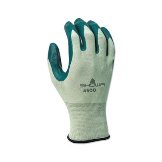 Showa Nitri-Flex Lite Nitrile Coated Gloves, Large, Green/Light Green (845-4500-09)