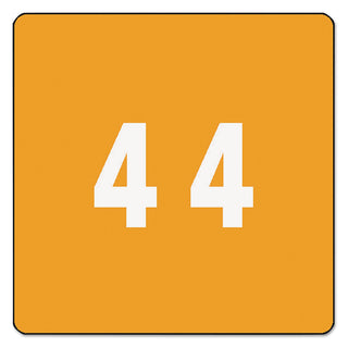 Smead™ Numerical End Tab File Folder Labels, 4, 1.5 x 1.5, Orange, 250/Roll (SMD67424)