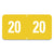 Smead™ Yearly End Tab File Folder Labels, 20, 0.5 x 1, Yellow, 25/Sheet, 10 Sheets/Pack (SMD67920)