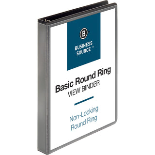 Sparco View Binder, w/ 2 Inside Pockets, 1&quot; Capacity, Black (SPR09952)