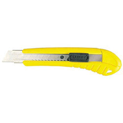 Stanley Bostitch® Standard Snap-Off Knife, 18 mm Steel Blade, Plastic Handle, Yellow (680-10-280)