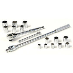 Stanley Tools® 17 Piece Socket Set, 1/2 in, 12 Point (576-85-425)