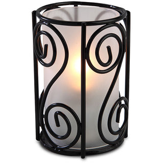 Sterno® Swirl Flameless Candle Holder, Frost (STE80492)