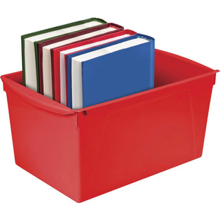 Storex Book Bins, 9-1/5"Wx14-1/2"Lx7"H, 6/Ct, Assorted (STX71126E06C)