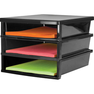Storex Literature Organizer, 11-1/4"Wx13"Lx8-2/5"H, Black (STX61642E01C)