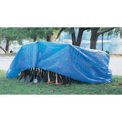 Tarps, Inc. Multiple Use Tarp, 6 ft W x 8 ft L, Polyethylene, Blue (101-0608)