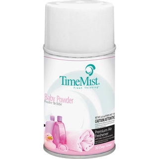TimeMist® Aerosol Fragrance, f/Metered Dispenser, 12/CT, Baby Powder (TMS332512TMCACT)