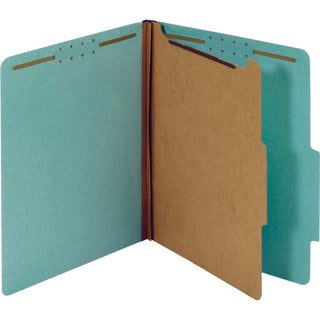 TOPS™ Classification Folders, 25pt, 1-3/4 Exp, 1-Div, Letter, 10/Box, Blue (GLW23730R)
