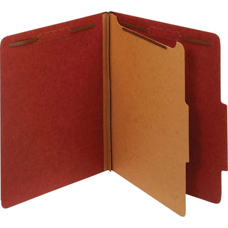 TOPS™ Classification Folders, 25pt, 1-3/4 Exp, 1-Div, Letter, 10/Box, Red (GLW23775R)