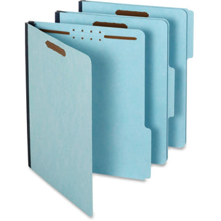 TOPS™ File Folders, 1/3 Cut Tab, 2 Fasteners, Letter, 25/BX, Blue (GLW615F213BLU)