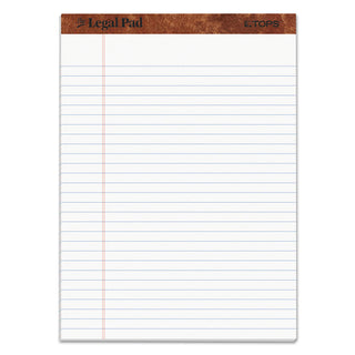 TOPS™ The Legal Pad Ruled Perforated Pads, Wide/Legal Rule, 50 White 8.5 x 11.75 Sheets, Dozen (TOP7533)
