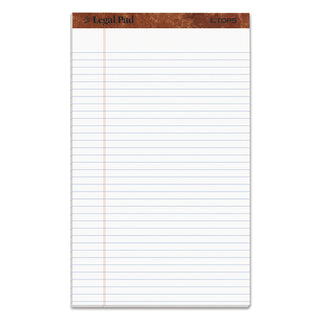 TOPS™ The Legal Pad Ruled Perforated Pads, Wide/Legal Rule, 50 White 8.5 x 14 Sheets, Dozen (TOP7573)