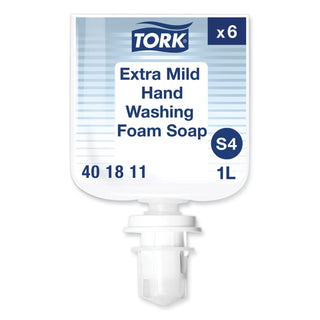 Tork® Extra Mild Foam Soap, Unscented, 1 L Refill, 6/Carton (TRK401811)