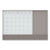 U Brands 3N1 Magnetic Glass Dry Erase Combo Board, 48 x 36, Month View, White Surface and Frame (UBR3198U0001)