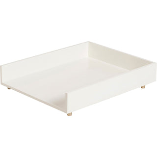 U Brands Juliet Collection Stackable Paper Tray - 2.5", x 9.5" x 12.3" Depth - Desktop, Tabletop - Stackable, Front Loading - Pine Wood, Brass - 1 Each (UBR3467U0312)