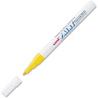 uniball® Paint Marker, Oil Base, Fine Point, 12/BX, Yellow (SAN63705DZ)