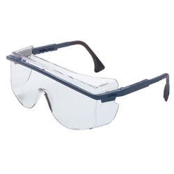 Uvex Astrospec OTG 3001 Eyewear, Clear Lens, Polycarbonate, Ultra-dura, Blue Frame (763-S2510)