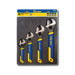 Vise Grip 4-pc Adjustable Wrench Tray Set, 6 in, 8 in, 10 in, 12 in (VGP2078706)