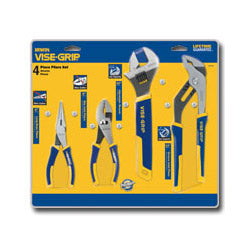 Vise Grip 4-pc ProPlier Sets, 6in Long Nose/6in Slip Joint/10in Pliers/Tray (VGP2078705)