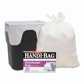 Webster Industries Super Value Pack, 8 gal, 0.6 mil, 22" x 24", White, 130/Box (WBIHAB6FW130)
