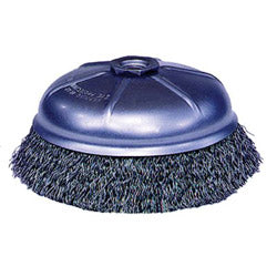 Weiler Crimped Wire Cup Brush, 3 in dia, 5/8-11 UNC Arbor, 0.014 in Steel Wire (804-13245)