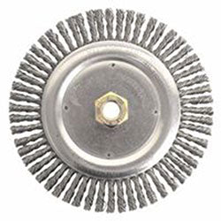 Weiler Dually® Stringer Bead Wheel, 7 in dia x 3/16 in W Face, 0.020 in Steel Wire, 9000 RPM (804-79800)