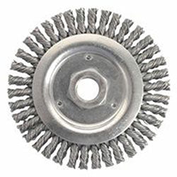 Weiler Dually® Stringer Bead Wheel, 4-1/2 in dia x 3/16 W Face, 0.020 in Steel Wire, 15000 RPM (804-79801)