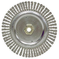 Weiler Roughneck® Stringer Bead Wheel, 6 in D x 3/16 W, .02 Stainless Steel, 12,500 rpm (804-08786)
