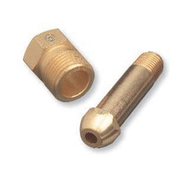 Western Enterprises Regulator Inlet Nipples, 1/4" (NPT), 2 1/2", CGA-580; CGA-510; CGA-500; CGA-590 (312-15-8)