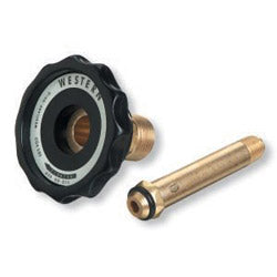 Western Enterprises Regulator Inlet Nipples, 1/4" (NPT), 3 1/2", Brass, CGA-510; CGA-580; CGA-590 (312-615-3)