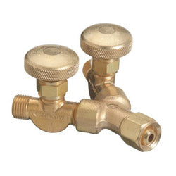 Western Enterprises Valved "Y" Connections, 200 PSIG, Brass, Male/Female, RH, 5/8 in - 18 (312-411)