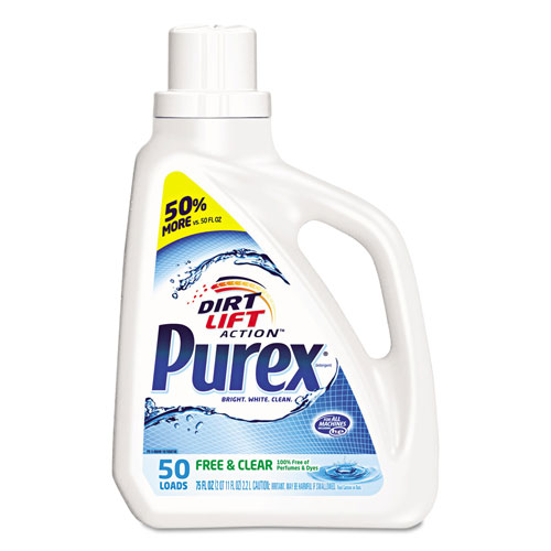 Purex Free and Clear Liquid Laundry Detergent, Unscented, 75 oz -  2420006040EA