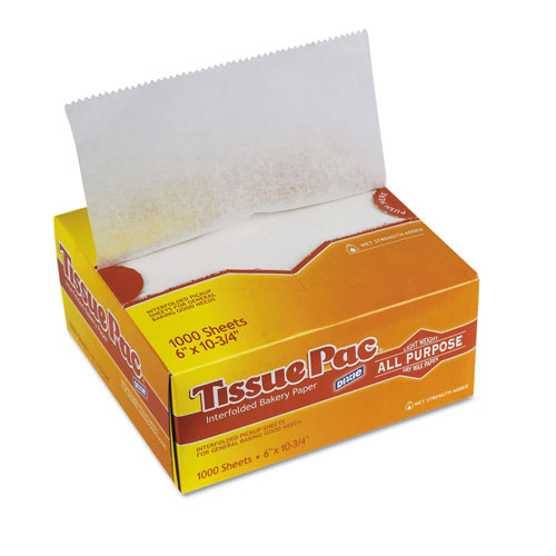 Dixie Tissue-Pac Lightweight Dry Waxed Interfolding Tissue, 6x10 3/4,